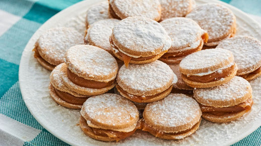 Sweet pastries arranged neatly on a plate, ready to be enjoyed.